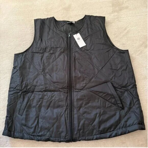 Lightweight Puffer Vest Black L XL By Socialite Polyester Womens Outerwear Casu - Picture 8 of 8